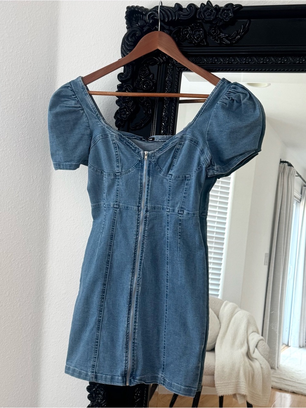 Fashion Nova | Women’s Denim Puff Sleeve Mini Dress